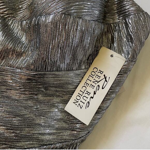 Rene Ruiz Strapless Gown Silver Metallic NWT Retails  $1395 - Picture 8 of 8